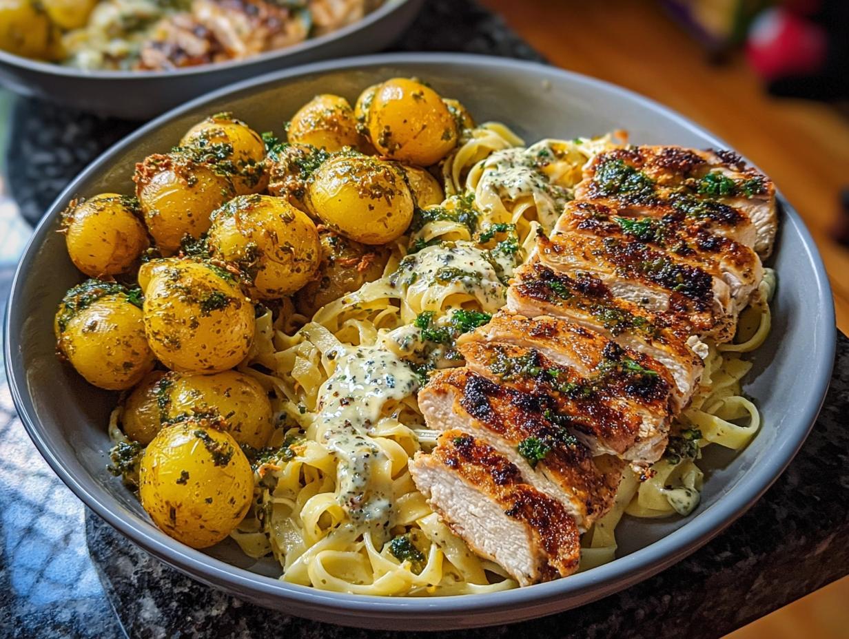 Greek Chicken Alfredo Garlic