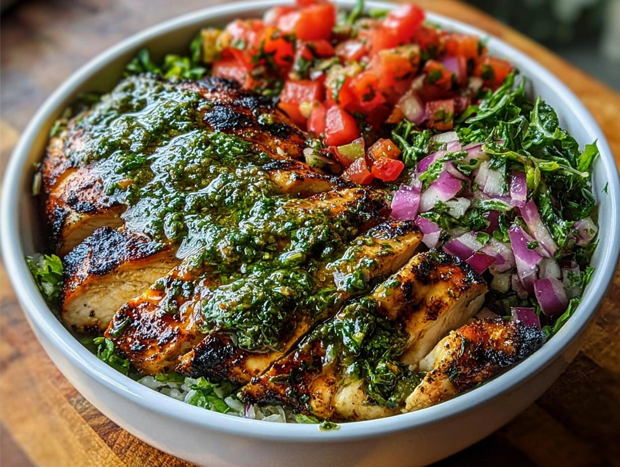 Amazing Grilled Chicken Chimichurri Bowl - Grilled Chicken Chimichurri Bowl - additional detail