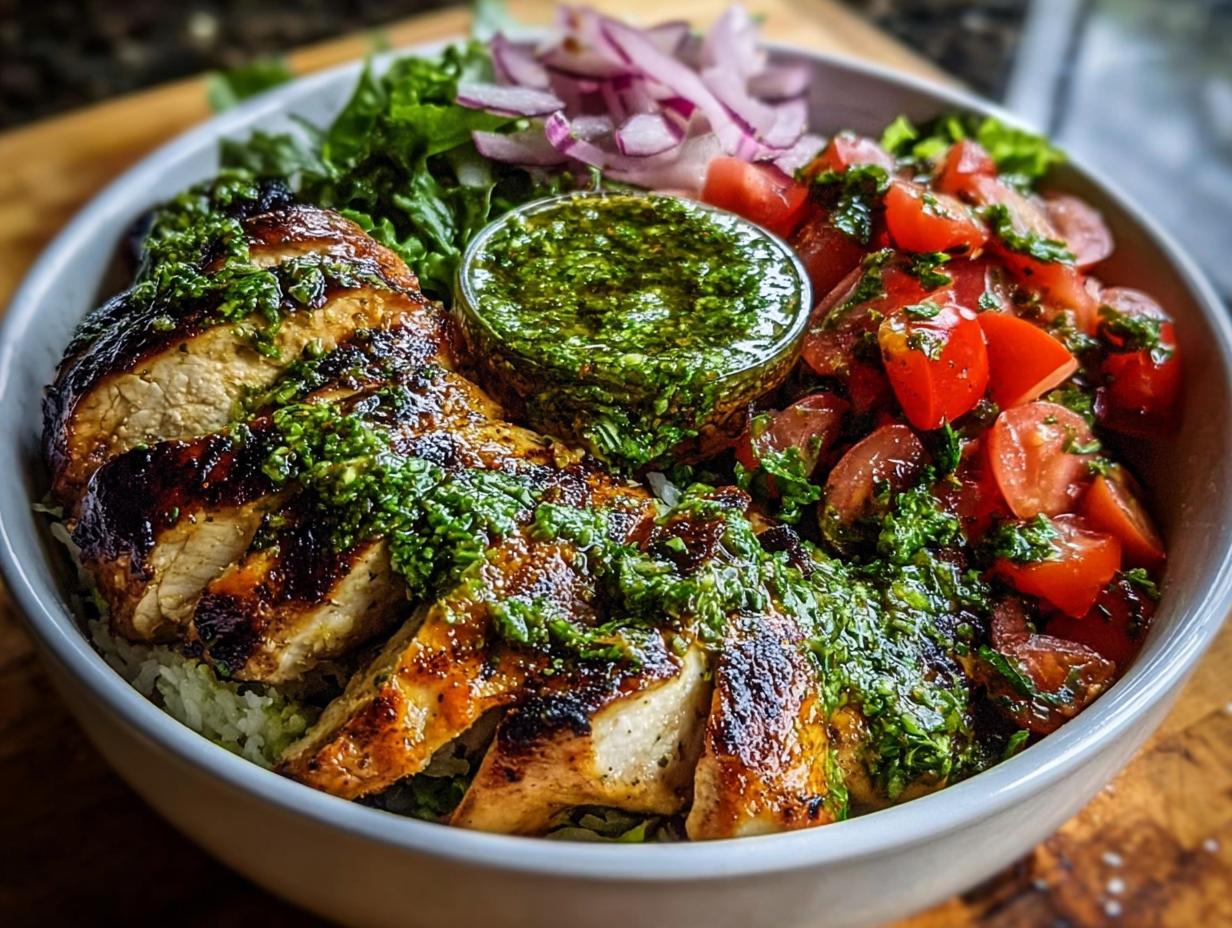 Grilled Chicken Chimichurri Bowl