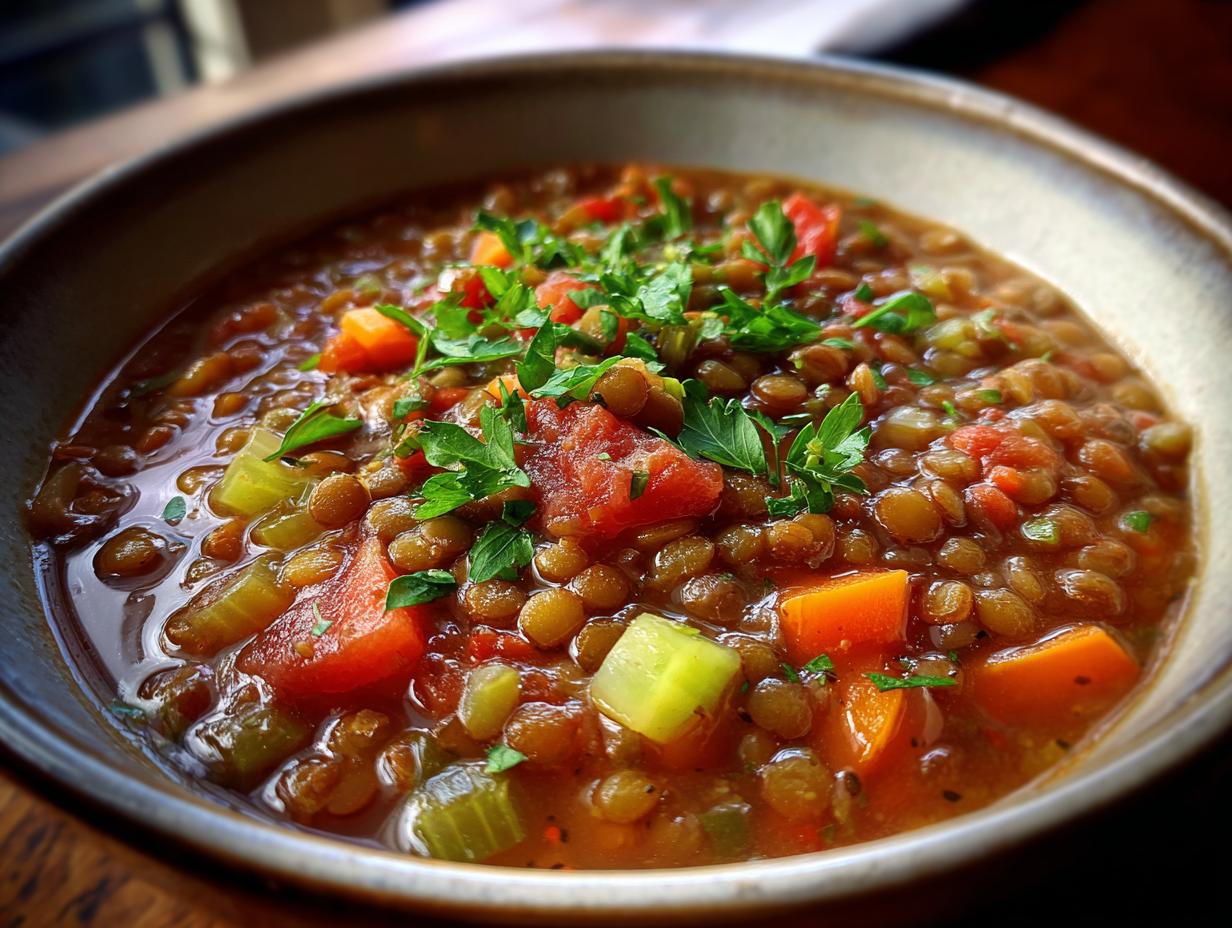 One Pot Lentil Veggie: Amazing Soup - One Pot Lentil Veggie - additional detail