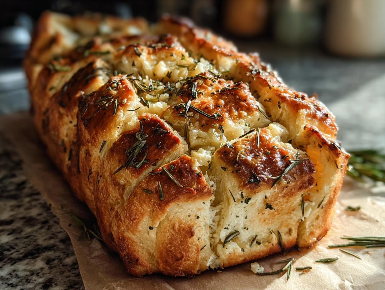 Rosemary Garlic Pull Apart: Divine Flavor Surprise - Rosemary Garlic Pull Apart - additional detail