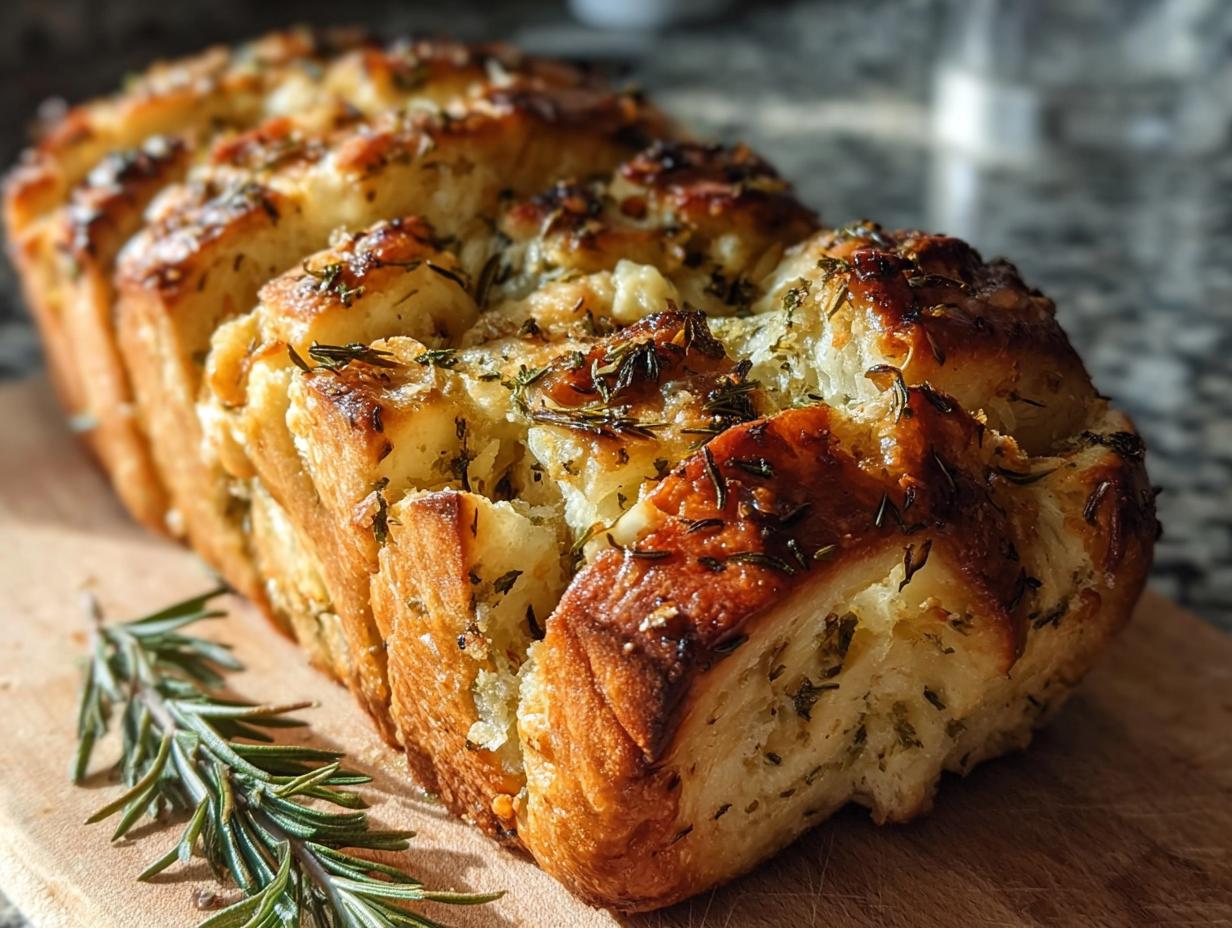Rosemary Garlic Pull Apart: Divine Flavor Surprise - Rosemary Garlic Pull Apart - additional detail