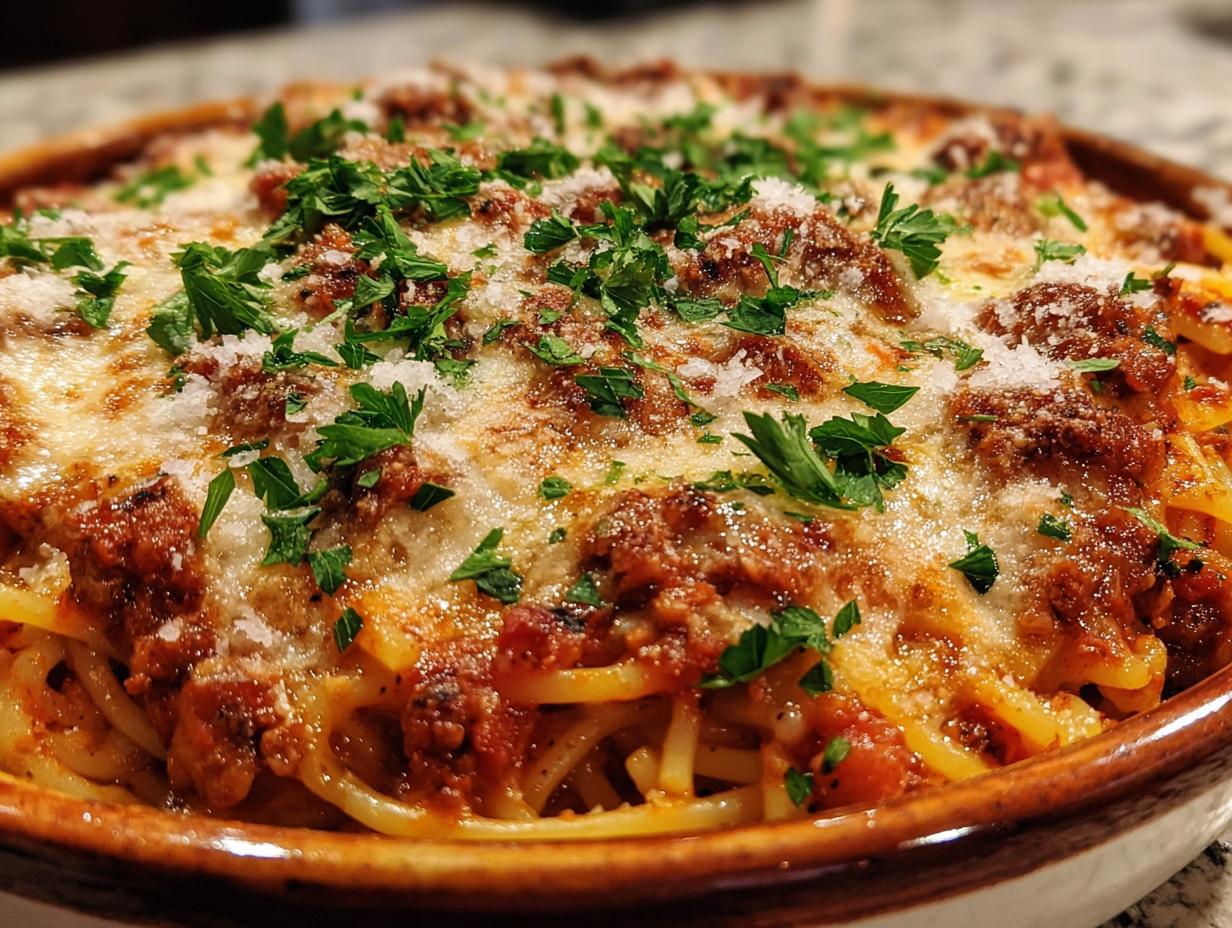 Slow Cooker Spaghetti Casserole