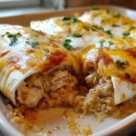Smothered Baked Chicken Burritos
