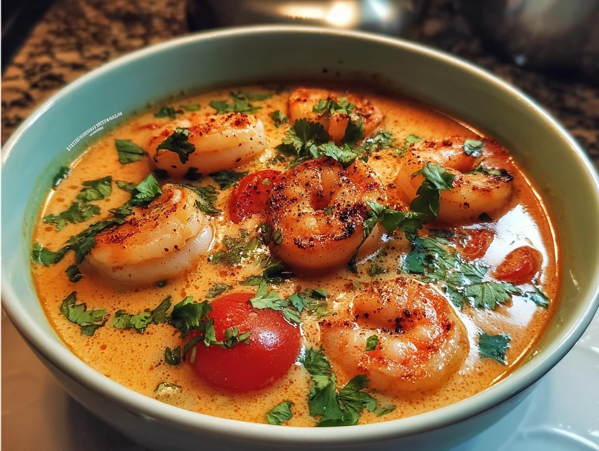 Spicy Coconut Shrimp Soup