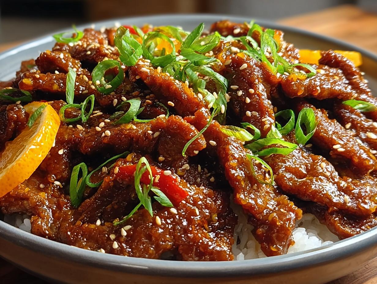 Sticky Orange Beef Asian: 1 Flavorful Meal - Sticky Orange Beef Asian - additional detail