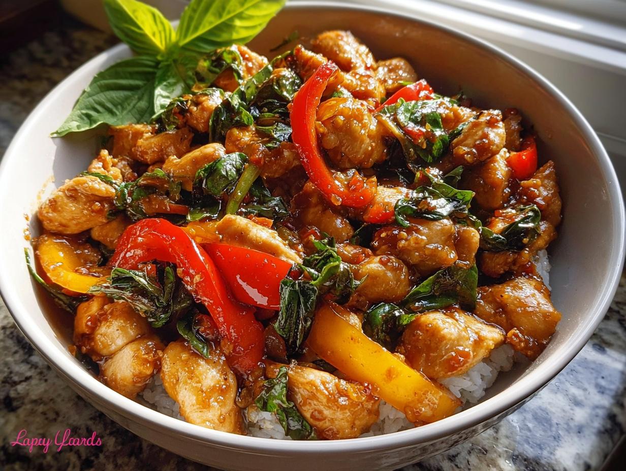 Thai Basil Chicken: Quick, Spicy, Amazing 30-Min Meal - Thai Basil Chicken - additional detail