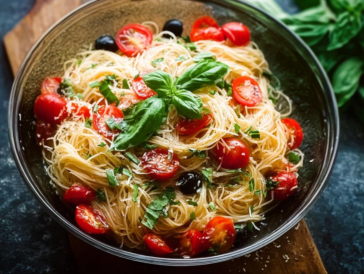 Angel Hair Pasta Salad: 15 Min Flavor Burst 4 Angel Hair Pasta Salad: 15 Min Flavor Burst - Angel Hair Pasta Salad - additional detail