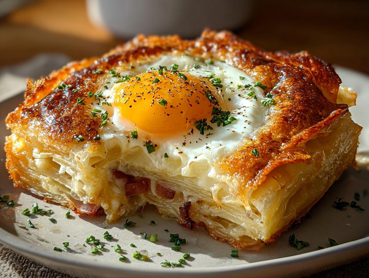 Baked Eggs Napoleon: 4 Amazing Twists 6 Baked Eggs Napoleon: 4 Amazing Twists - Baked Eggs Napoleon Breakfast - additional detail