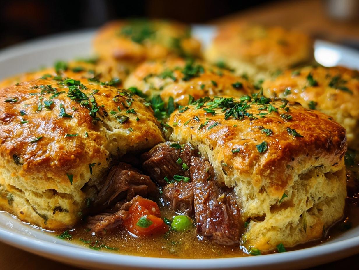 Beef Herbed Biscuit Pot: Simple Comfort 4 Beef Herbed Biscuit Pot: Simple Comfort - Beef Herbed Biscuit Pot - additional detail