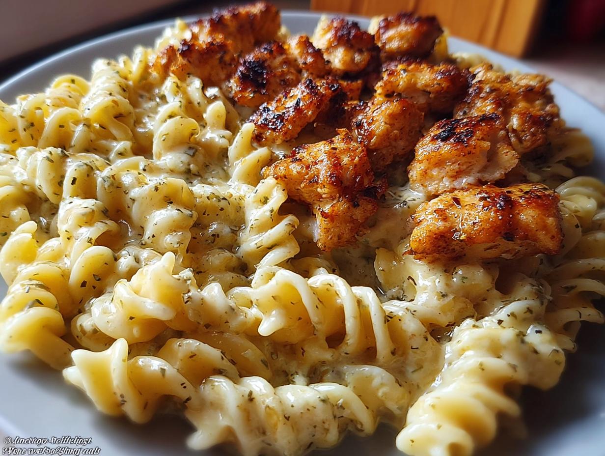 Cheesy Alfredo Twisted Pasta