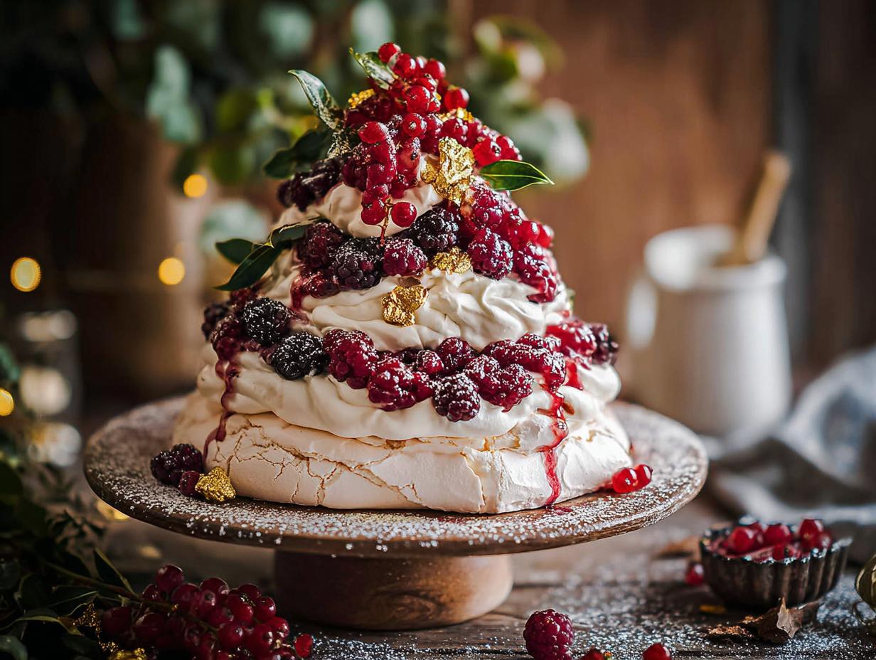 Christmas Tree Pavlova