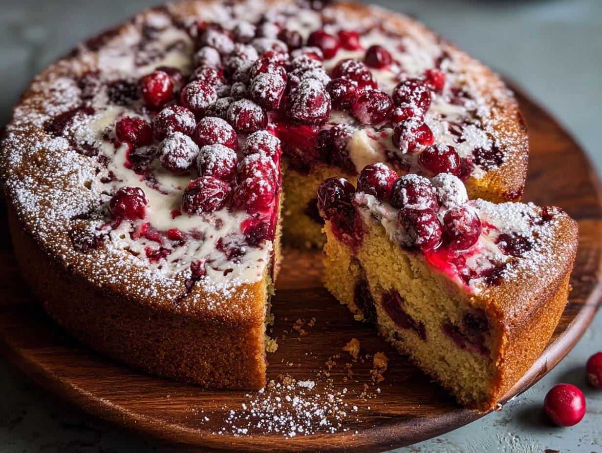 Cranberry Olive Oil Cake
