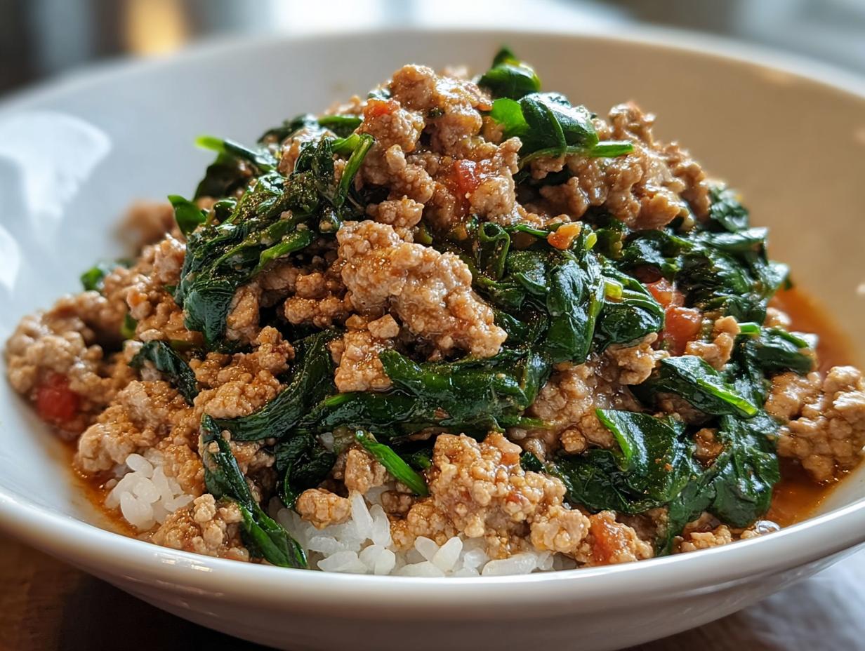 Amazing Creamy Ground Turkey Spinach Dinner - Creamy Ground Turkey Spinach - main visual representation