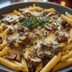 Creamy Velveeta Beef Stroganoff