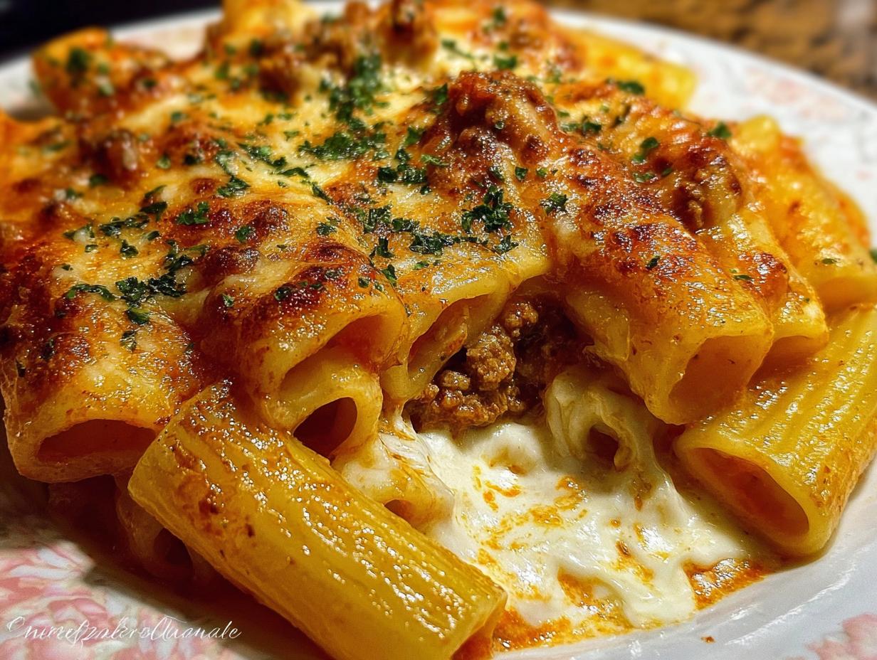 Creamy Velveeta Rigatoni Italian