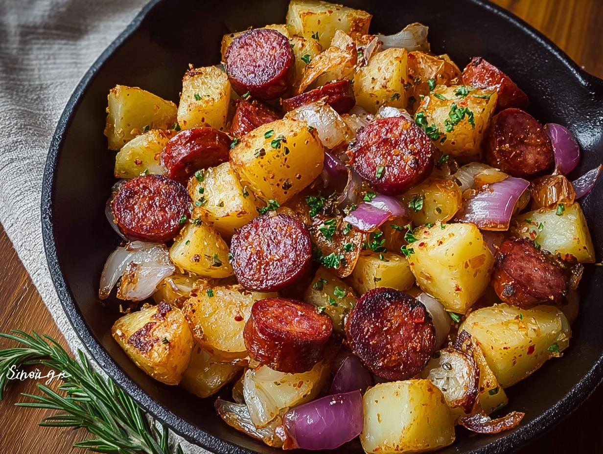 Amazing Fried Potatoes Onions Smoked in 30 Minutes - Fried Potatoes Onions Smoked - close-up of ingredients