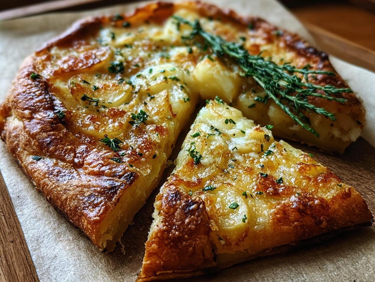 Golden Cheesy Galette Potatoes
