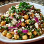 Lemony Chickpea Feta Salad