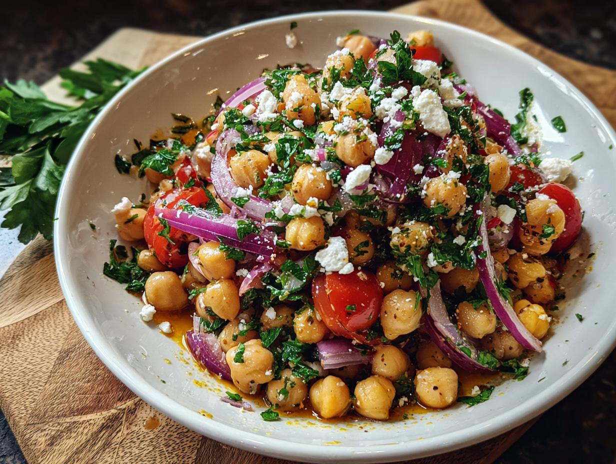 Lemony Chickpea Feta Salad: 15 Min Wonder 5 Lemony Chickpea Feta Salad: 15 Min Wonder - Lemony Chickpea Feta Salad - additional detail