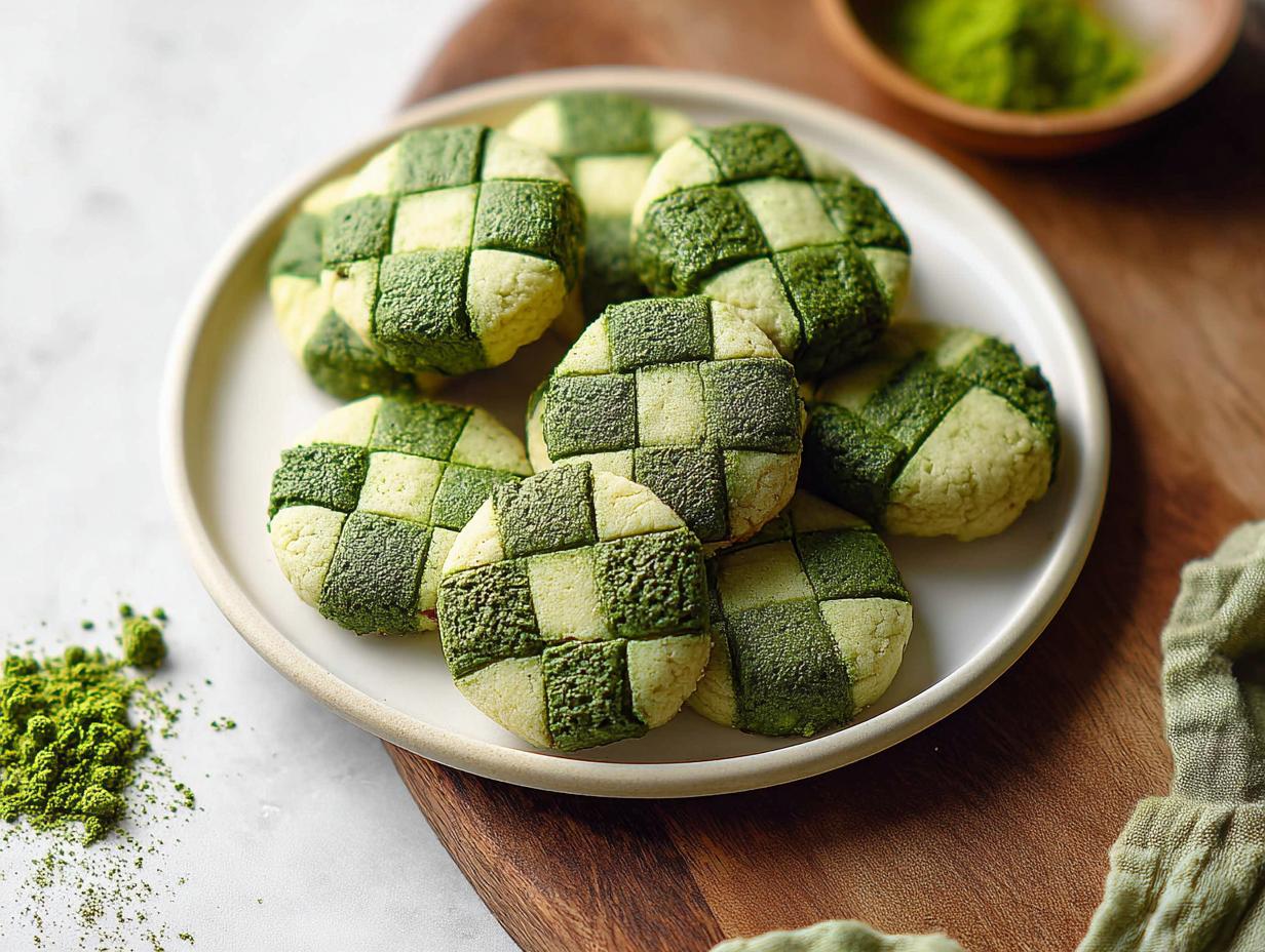 Matcha Checkerboard Cookies