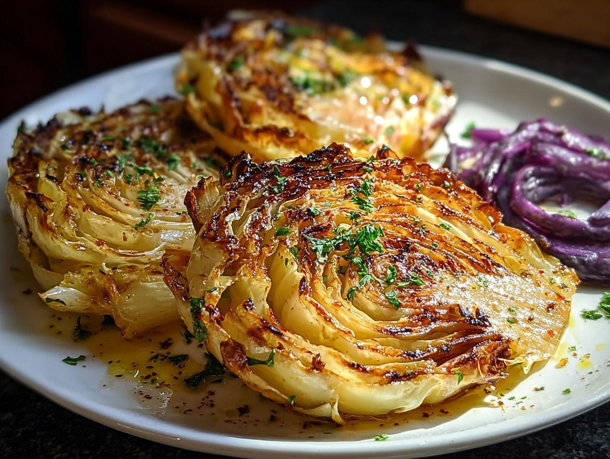 Oven Roasted Garlic Cabbage: 1 Amazing Side - Oven Roasted Garlic Cabbage - main visual representation