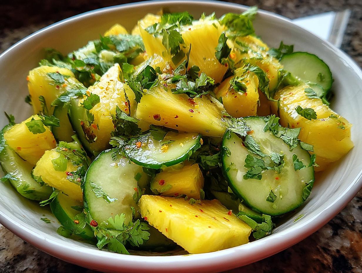 Pineapple Cucumber Lime Salad