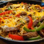 Queso Steak Fajita Skillet