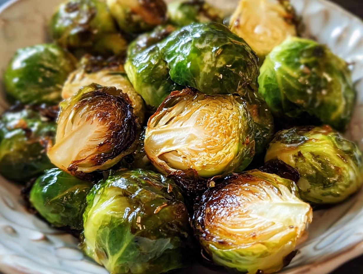 Roasted Honey Dijon Brussels