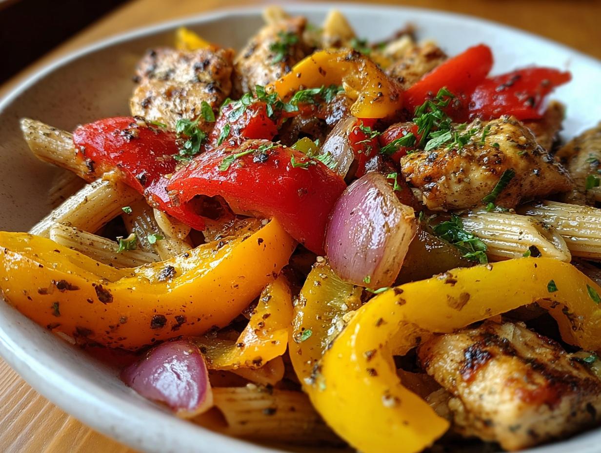Roasted Pepper Chicken Pasta: 4 Easy Steps - Roasted Pepper Chicken Pasta - additional detail