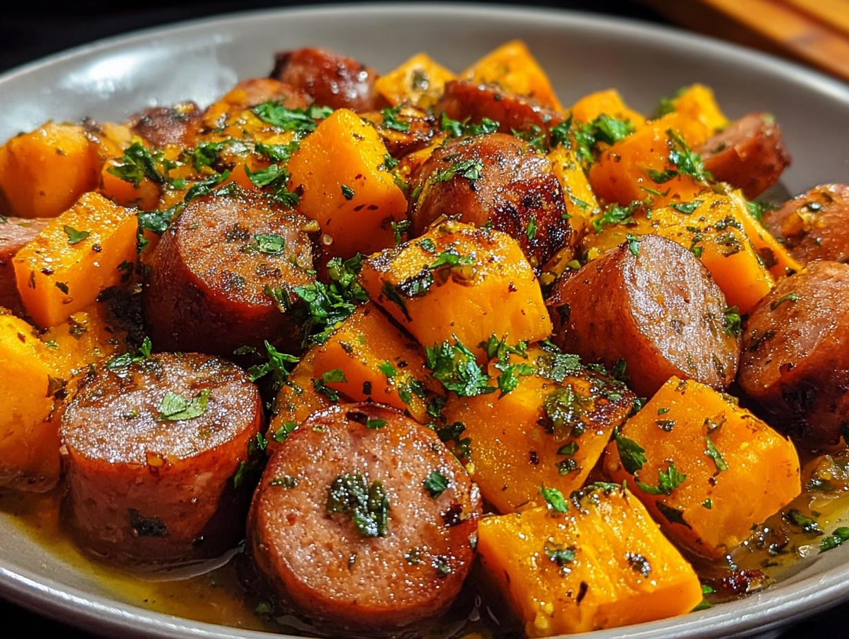 Sausage Sweet Potatoes Honey: 1 amazing dish - Sausage Sweet Potatoes Honey - main visual representation