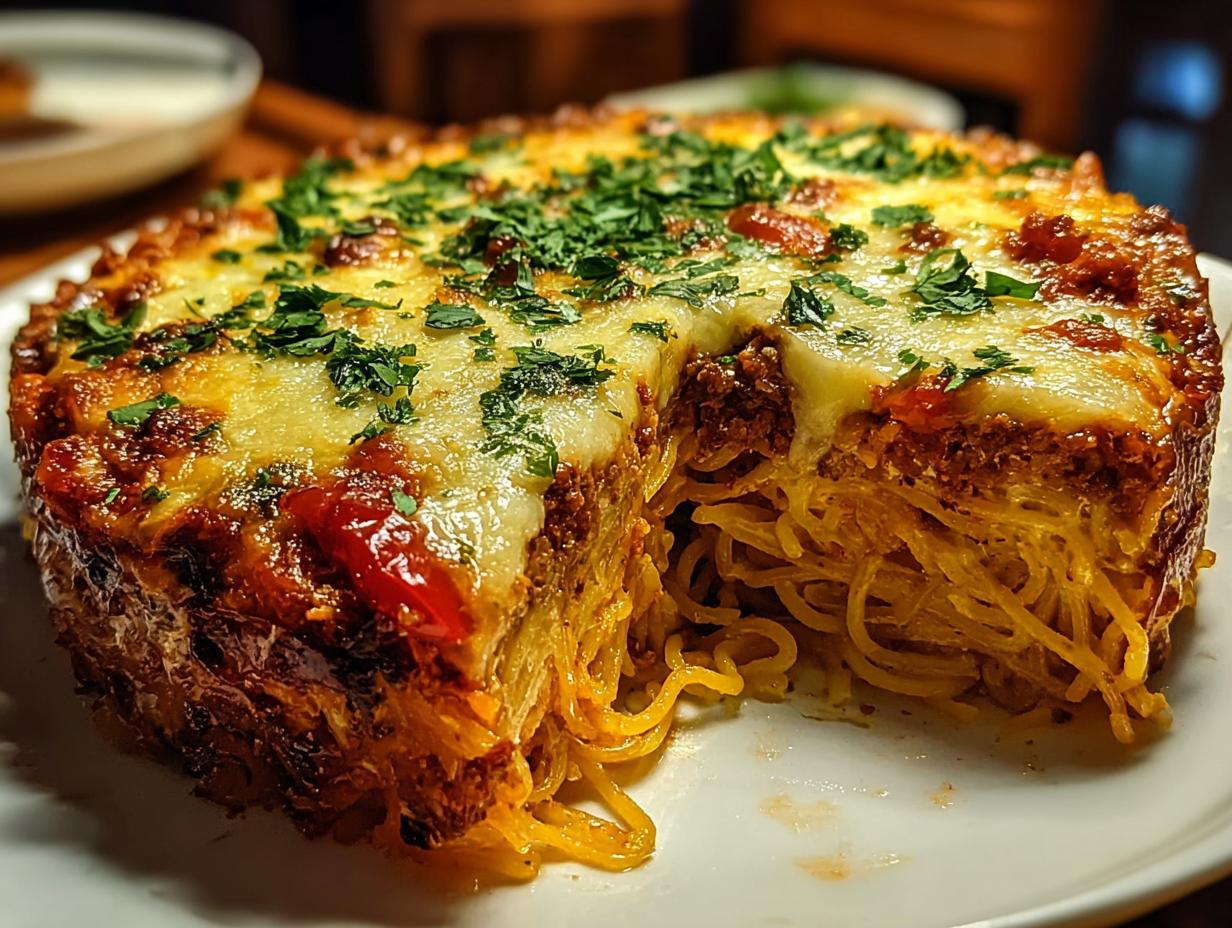Spaghetti Pie Comfort Food
