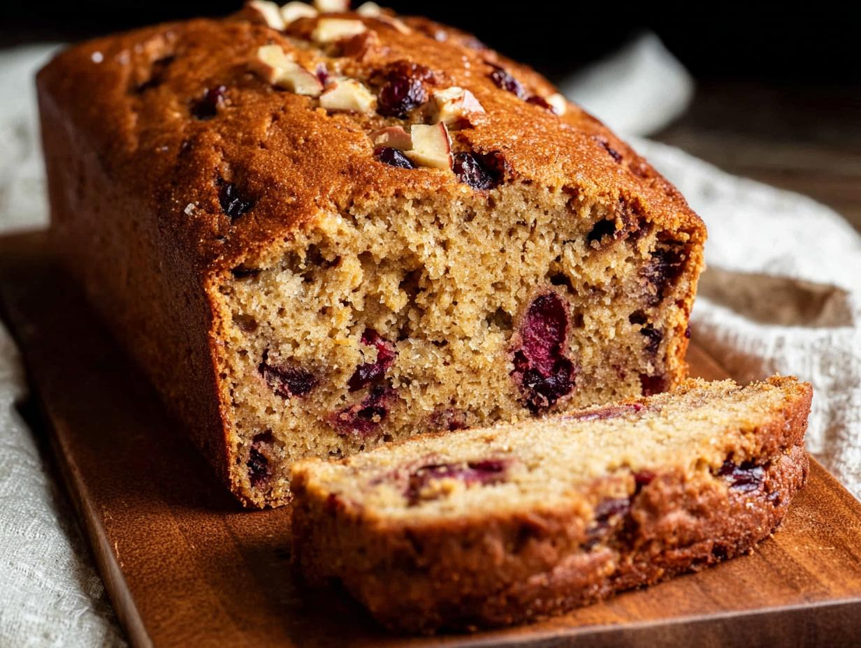 Spiced Apple Cranberry Bread