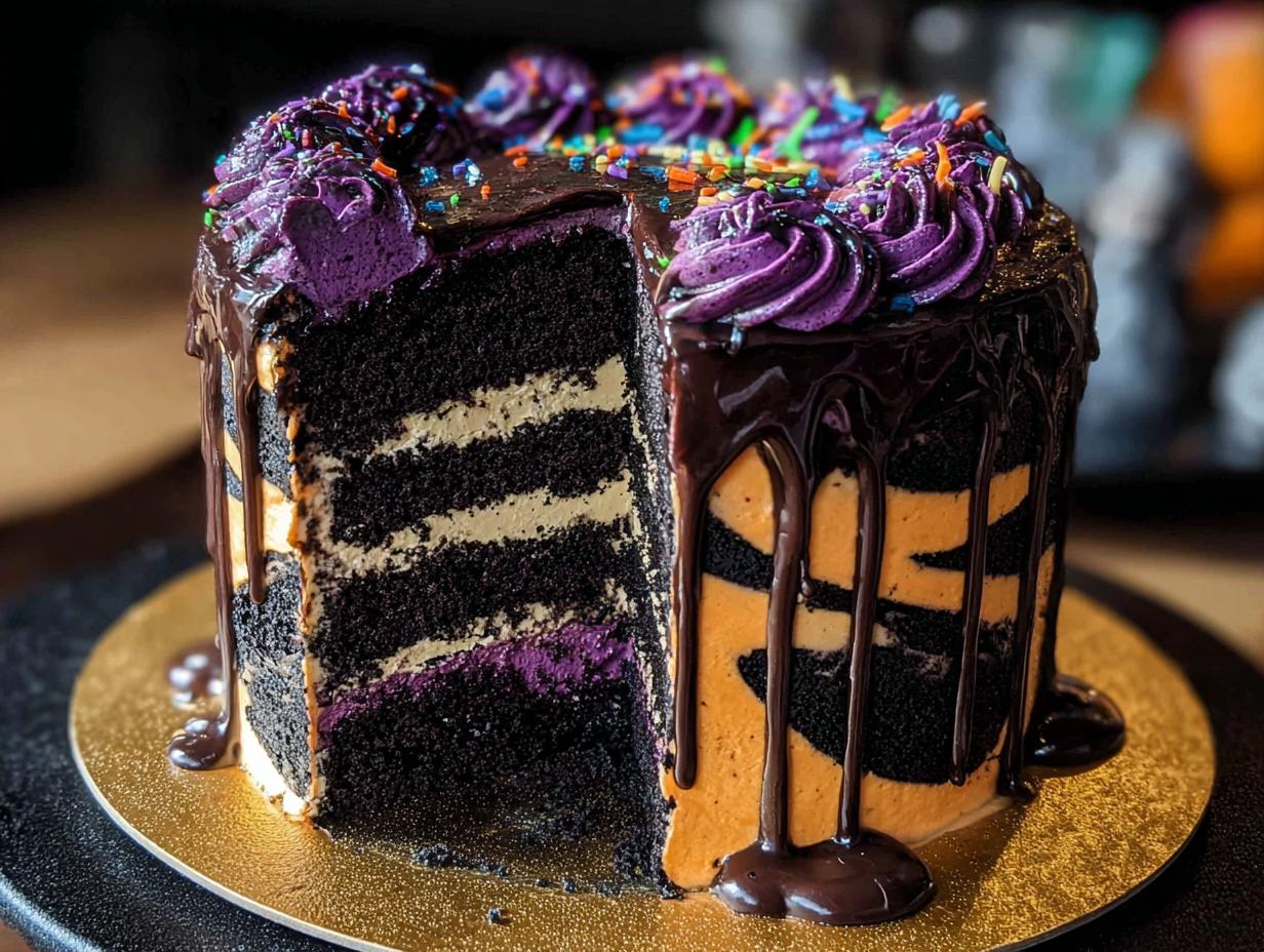 Spooky Swirl Cake