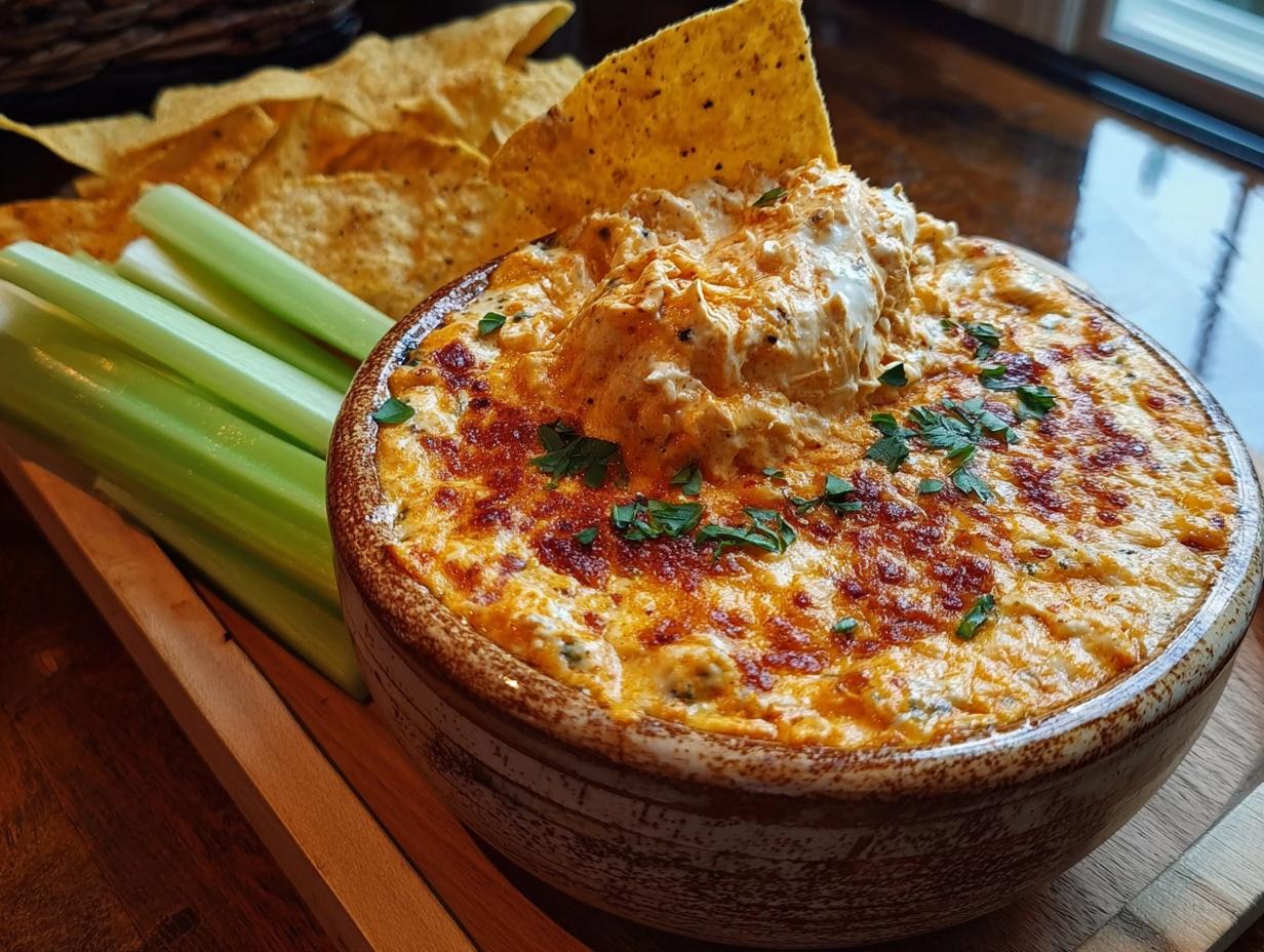 Unforgettable Buffalo Chicken Dip
