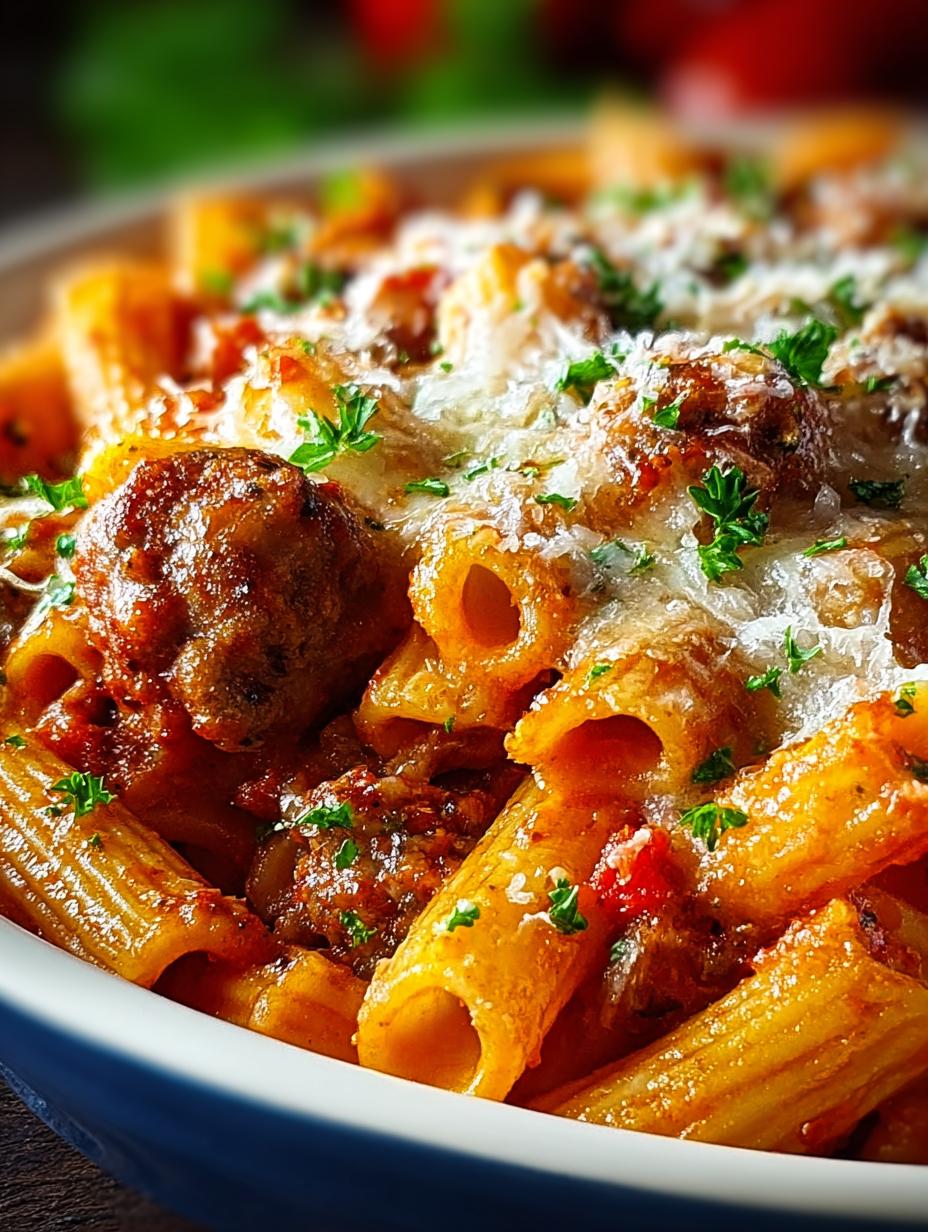 Delicious Baked Italian Sausage Pasta