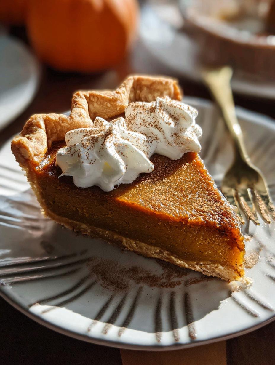 Bourbon Pumpkin Pie: 1 Amazing, Wicked Slice 4 Delicious Bourbon Pumpkin Pie slice with whipped cream, ready to be served on a rustic wooden table