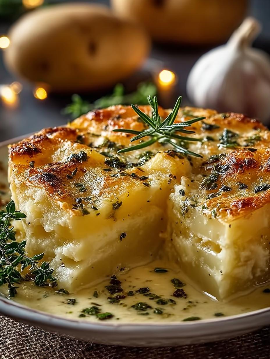 Cheddar Garlic Herb Potato