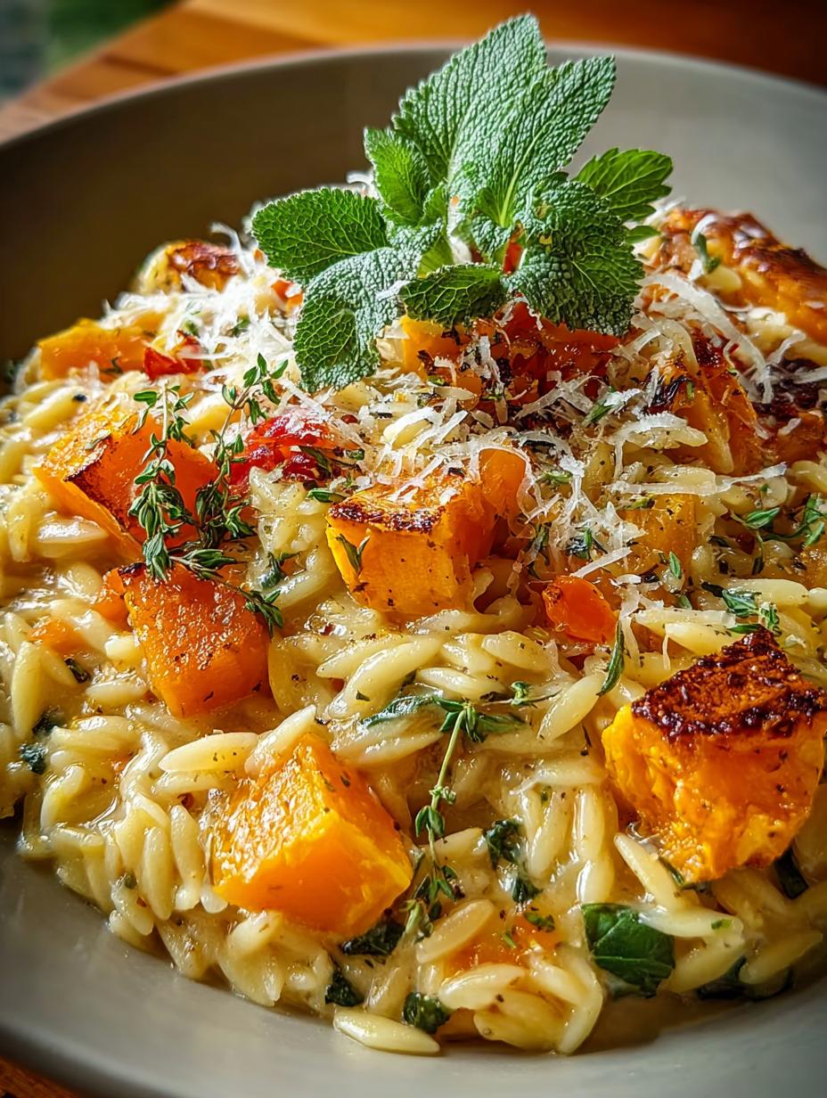 Cheesy Butternut Squash Orzo