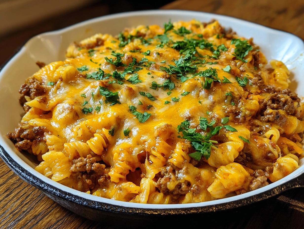 Cheesy Enchilada Hamburger Helper: 1 Delicious Skillet Meal 4 Cheesy Enchilada Hamburger Helper: 1 Delicious Skillet Meal - Cheesy Enchilada Hamburger Helper - additional detail