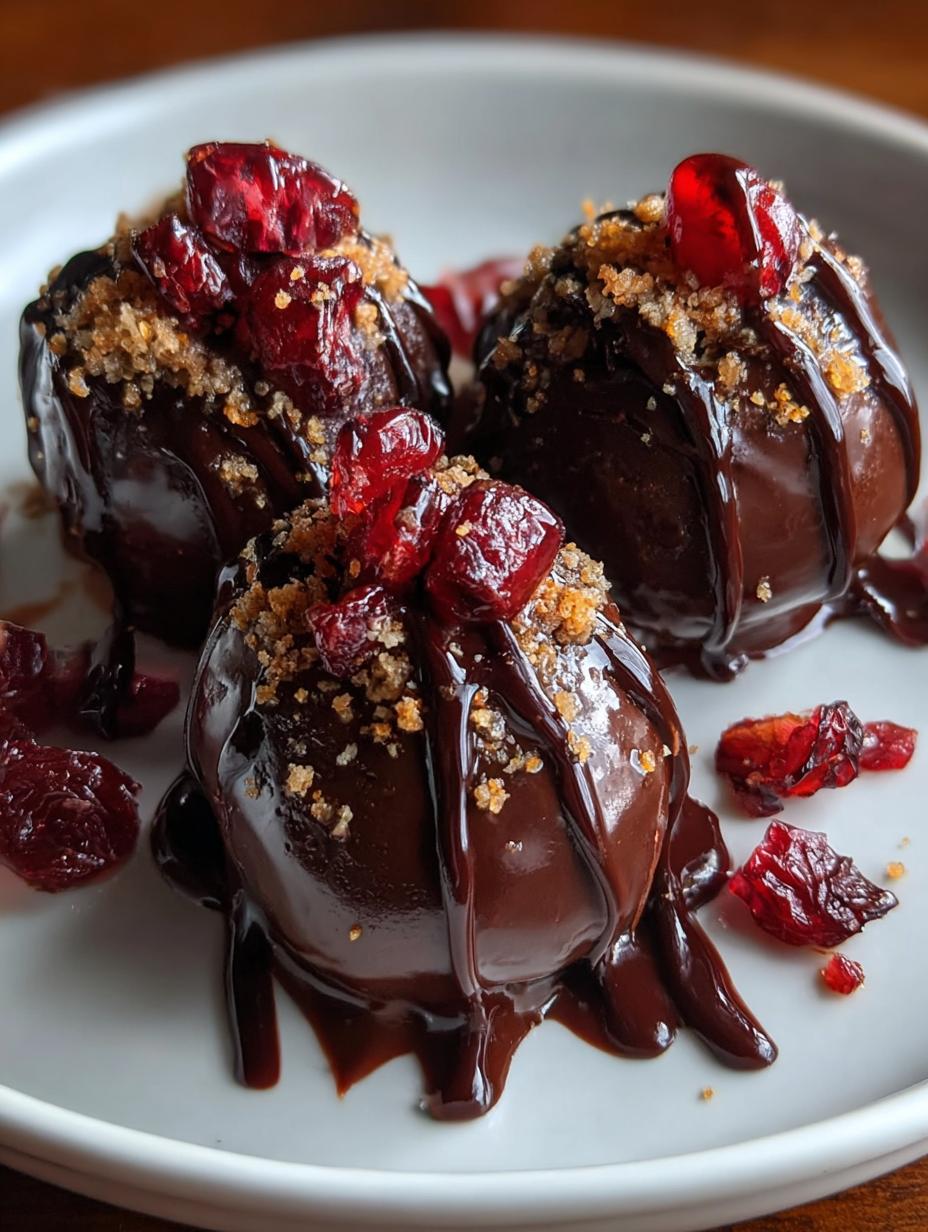 Chocolate Covered Cranberry Sauce: 1 Delicious Bite - Chocolate Covered Cranberry Sauce - main visual representation