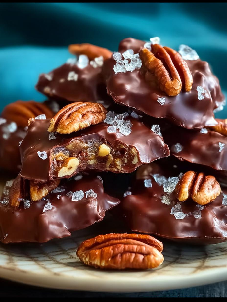 Chocolate Pecan Turtle Clusters: 12 Delectable Treats - Chocolate Pecan Turtle Clusters - additional detail