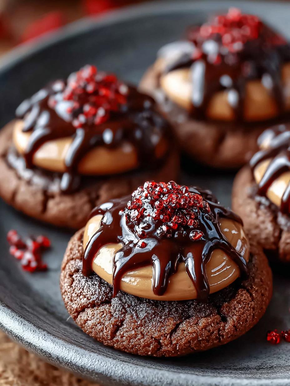 Chocolate Pumpkin Thumbprints