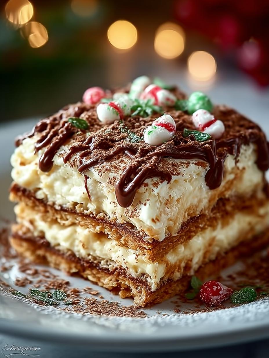 Christmas Cookie Lasagna