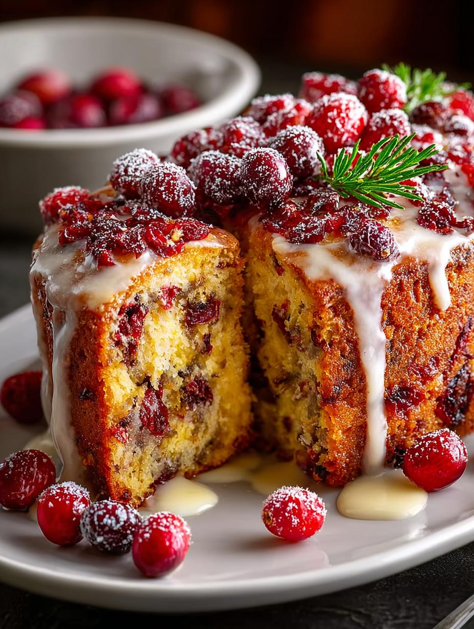 Cranberry Christmas Cake Holiday