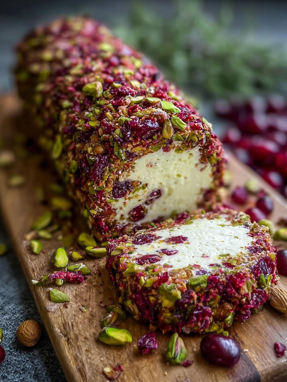 Cranberry Pistachio Cheese: 1 Stunning Appetizer 5 Cranberry Pistachio Cheese: 1 Stunning Appetizer - Cranberry Pistachio Cheese - main visual representation