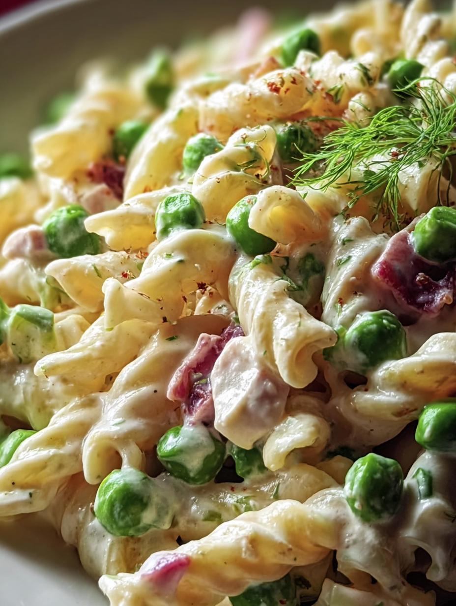 Creamy Peas Pasta Salad