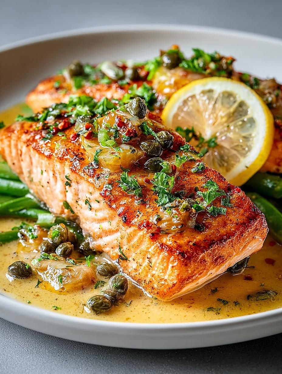Creamy Salmon Piccata: 15-Minute Rich Dinner Delight - Creamy Salmon Piccata - main visual representation