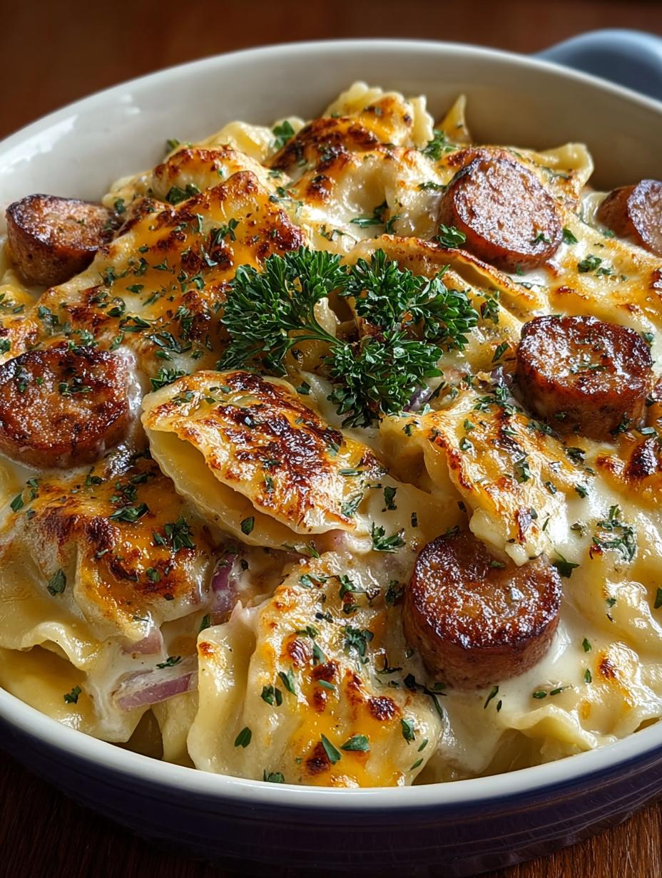 Crockpot Pierogi Sausage Casserole