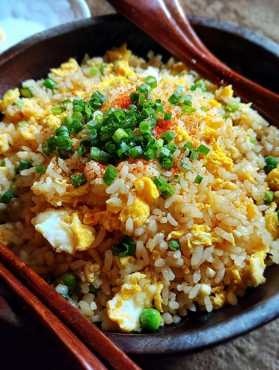 Egg Fried Rice: 1 Secret for Amazingly Fluffy Grains 5 Egg Fried Rice: 1 Secret for Amazingly Fluffy Grains - A serving of Egg Fried Rice in a bowl, ready to be enjoyed, showcasing its vibrant colors and textures.